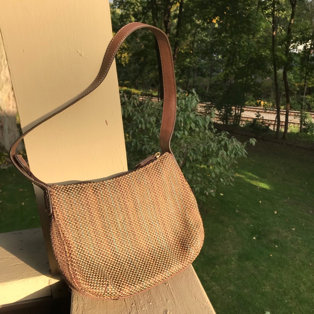 Classic FOSSIL purse, multi-color brown tweed